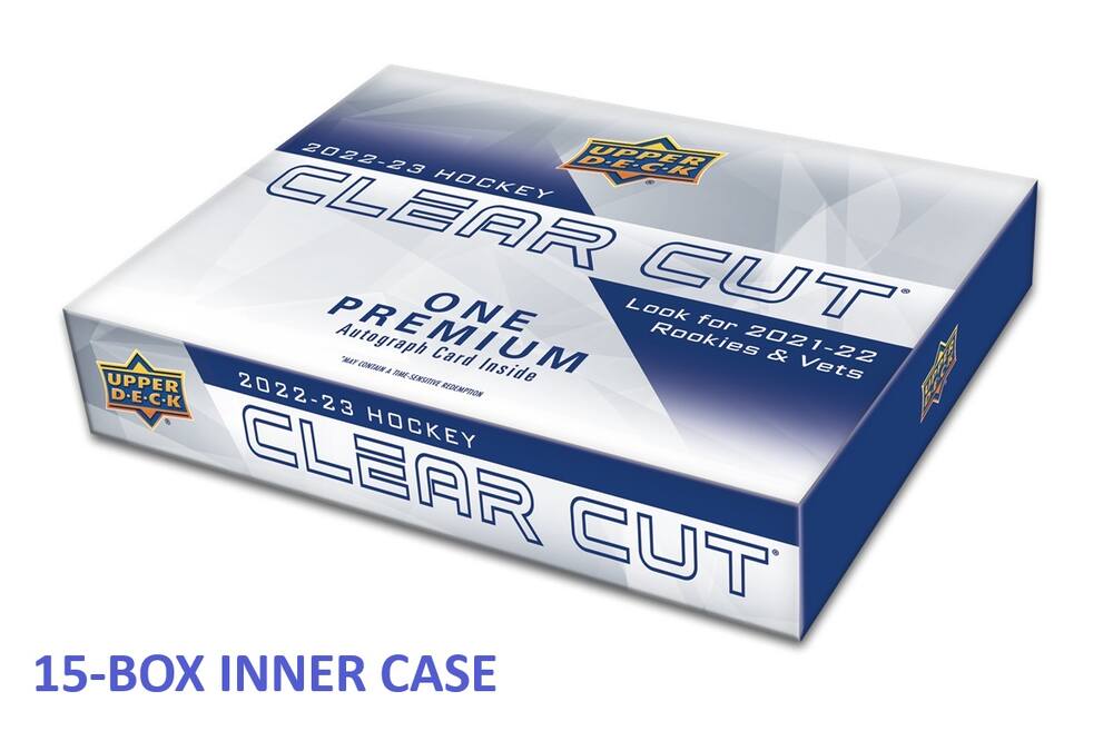 2022-23 Upper Deck Clear Cut Hockey Hobby 15-Box INNER CASE